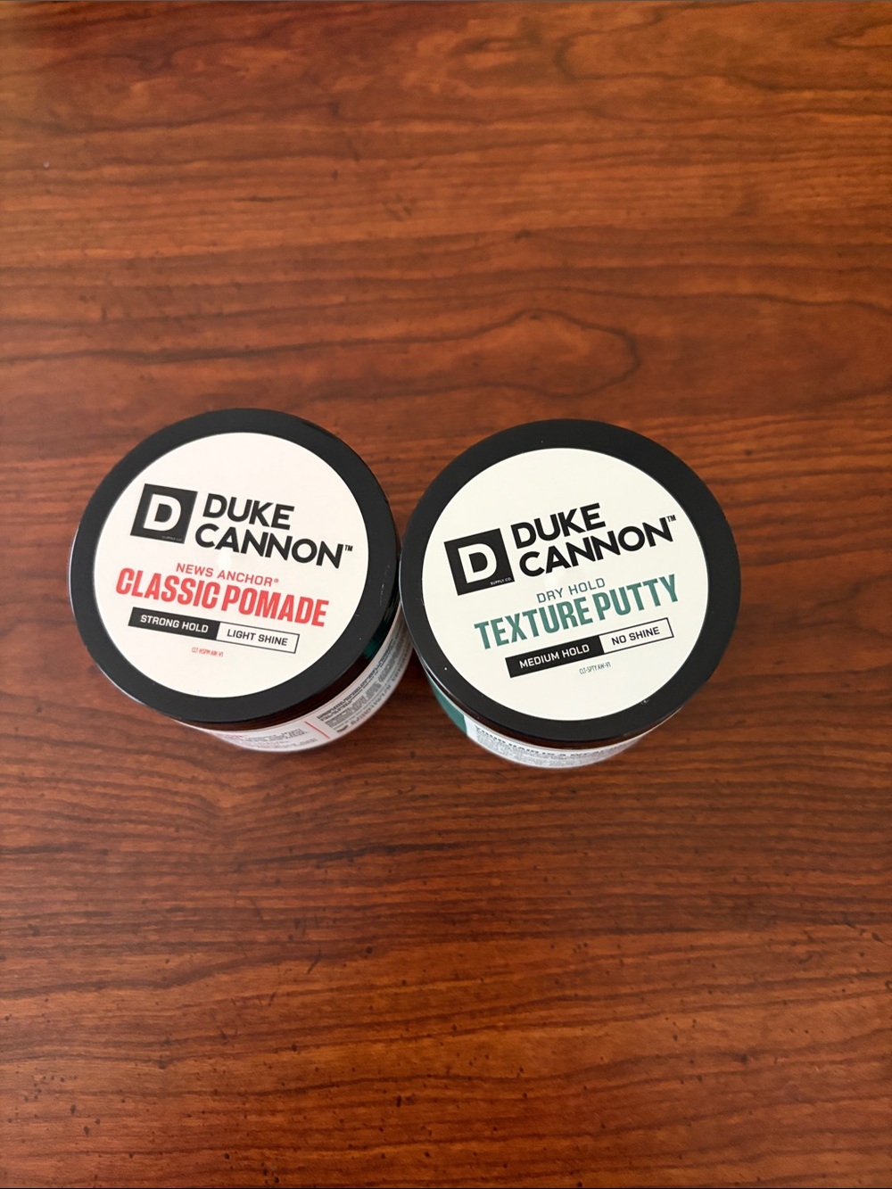 Duke Cannon Men’s Classic Pomade & Texture Putty Set - Black/White Labels